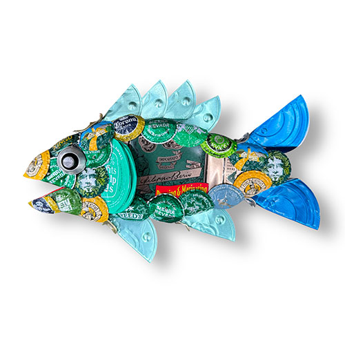 John Richards 11" Bottlecap Fish WP5994